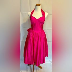 Vintage 1980’s does ‘50’s hot pink circle dress